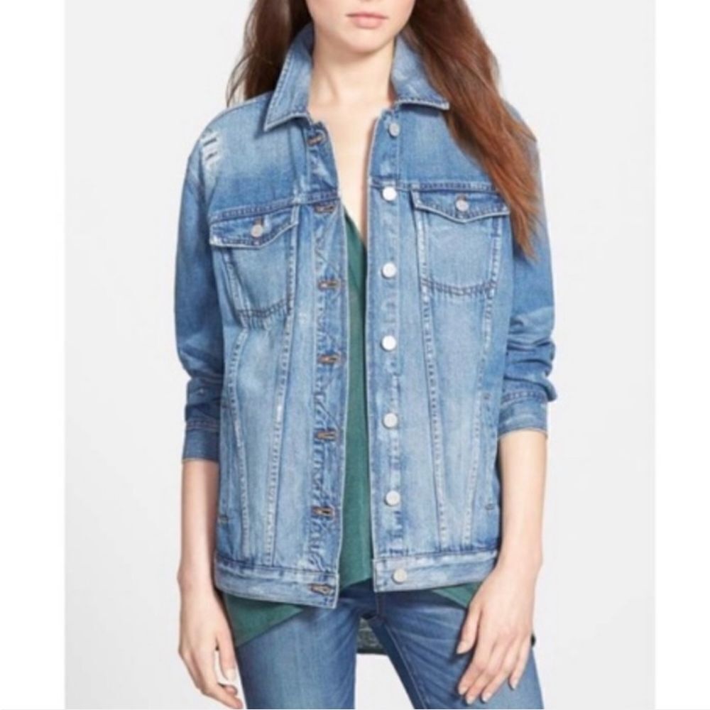 Madewell Distressed Oversized Jean Jacket
